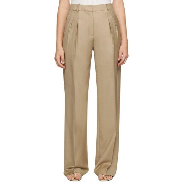 Loulou Studio Sbiru Pants in Beige XSmall New Womens Tailored Trousers - Picture 12 of 16